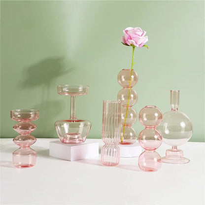 Bunte Retro-Vase | Abstraktes Design