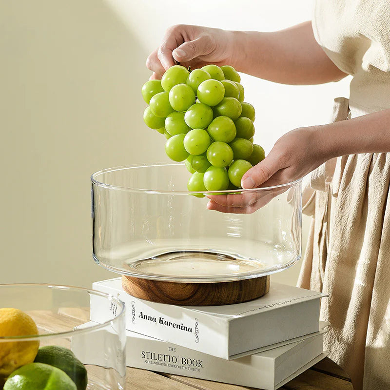 Nordic Modern Fruit Ball | Wood & Glass