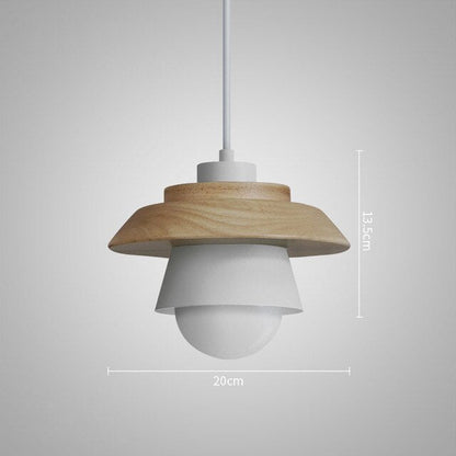 Nordic Mushroom Pendant Light | Metal & Wood