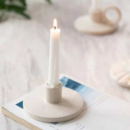 Minimalistyczny świecznik nordycki | Ceramiczny