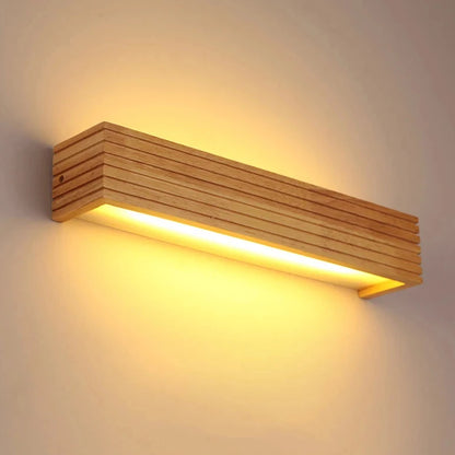 Lampe murale de couloir moderne | Bois plein