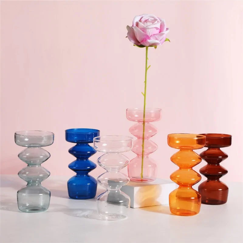 Farverig retro vase | Abstrakt design