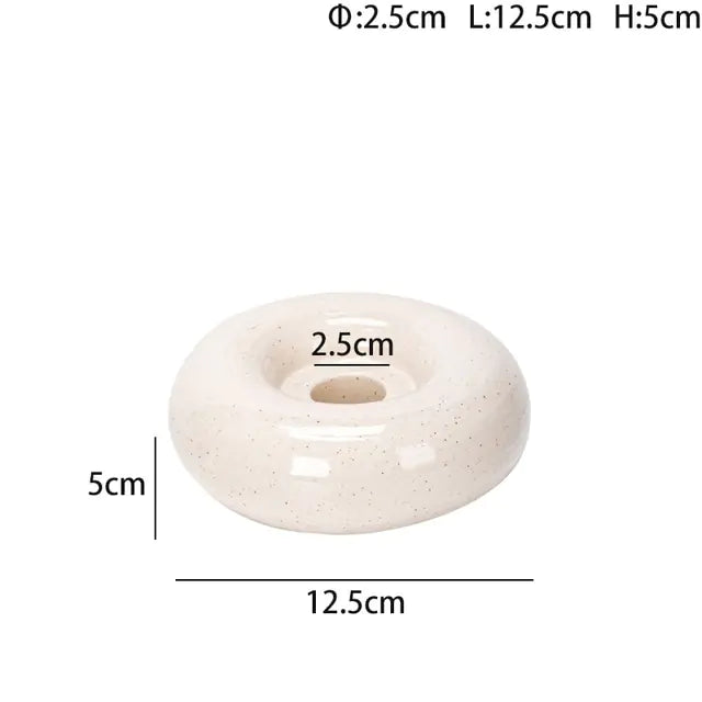 Minimalistyczny świecznik nordycki | Ceramiczny