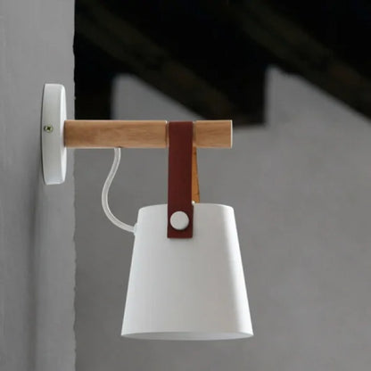 Minimalistische Glocken-Wandlampe | Holz &amp; Metall