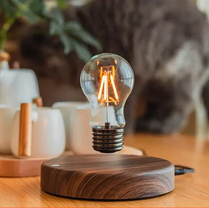 Floating Bulb Lamp | Natural Wood Socket