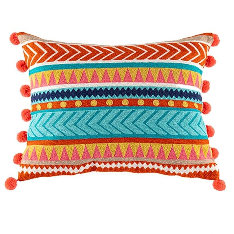 Colorful Bohemian Pillowcase | Tufted Cotton - JUGLANA