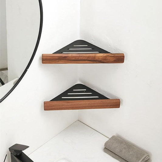 Corner Storage Rack | Wall Mounted Bathroom Shelf - JUGLANA