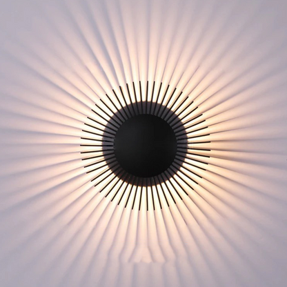 Slnečná nástenná lampa | Celokovové