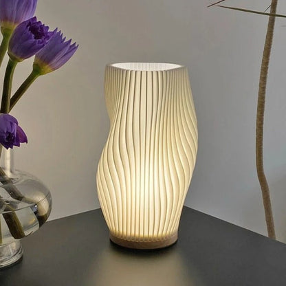 French Riffled Table Lamp | Modern Design