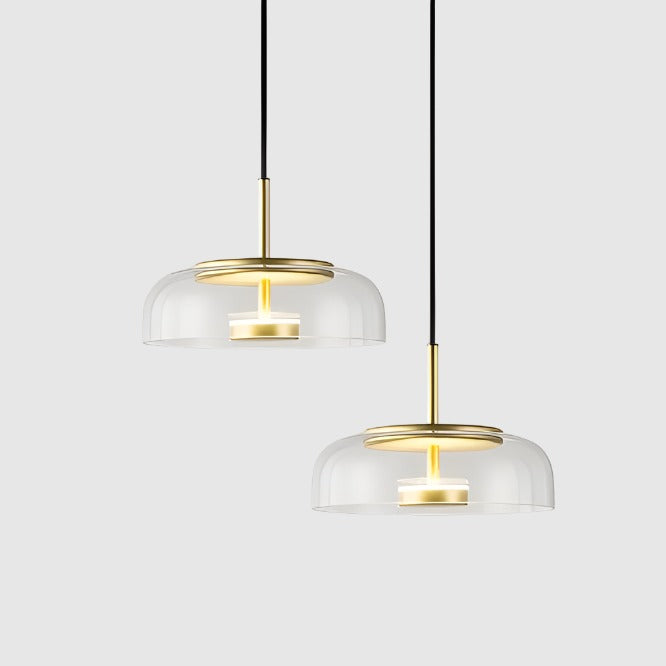 Modern Diner Pendla Lampa | Glas &amp; Metall