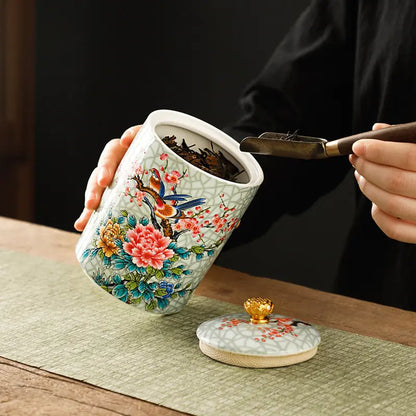 Japanese Painted Storage Jar | Ceramic