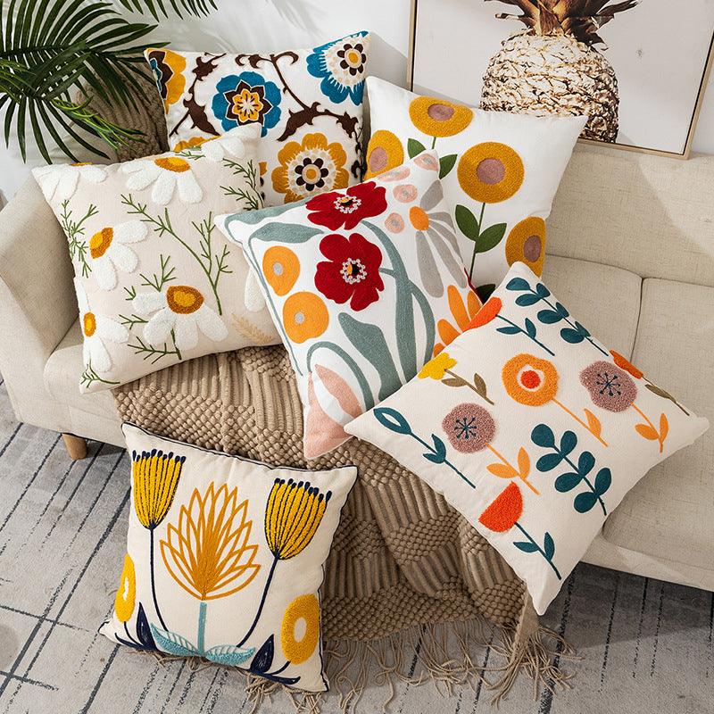 Embroided Floral Pillowcase | Organic Cotton - JUGLANA
