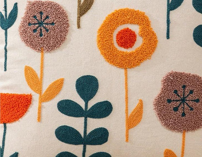 Embroided Floral Pillowcase | Organic Cotton - JUGLANA