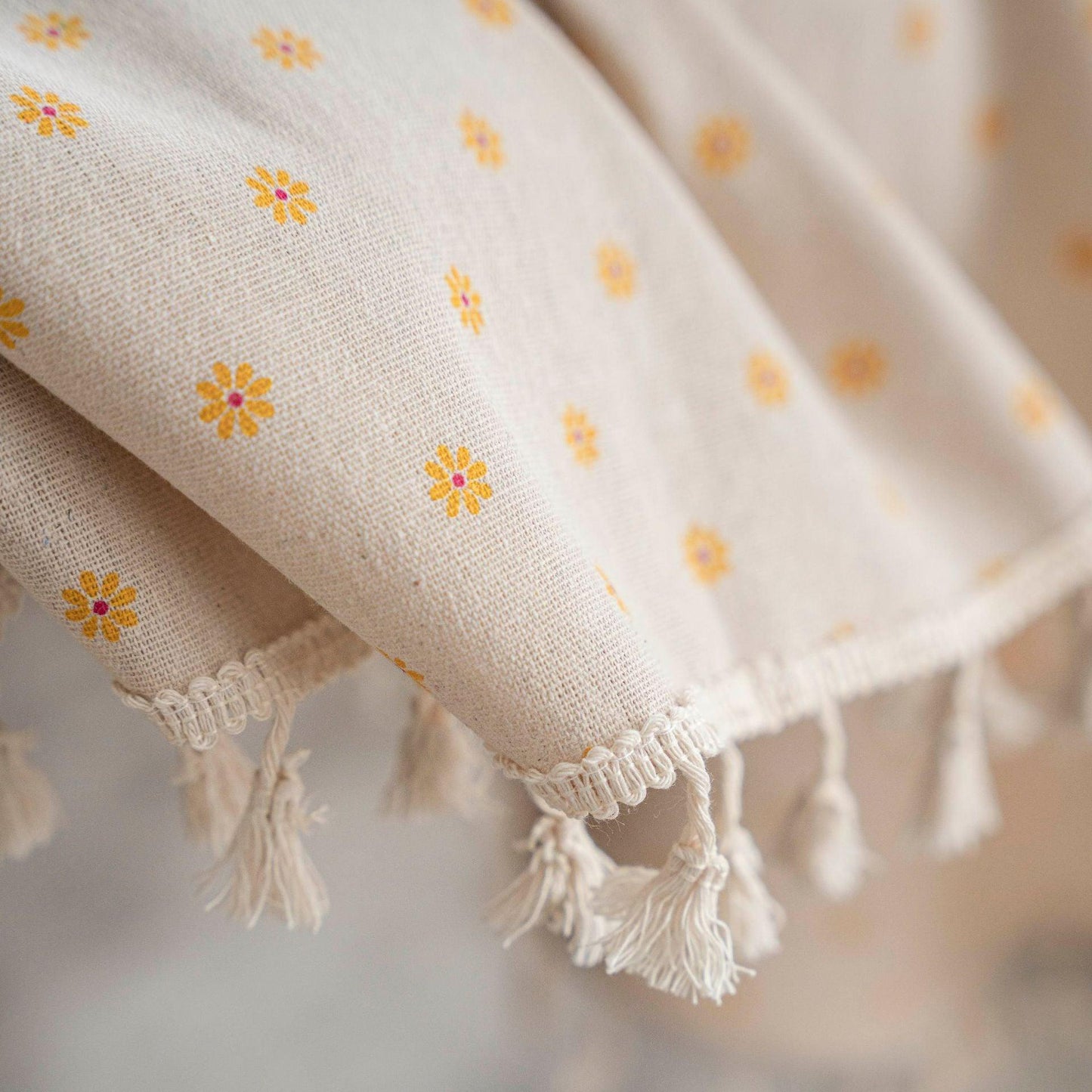 Floral Linen Tablecloth | Picnic, Indoor, Outdoor Dining | Summerblanket - JUGLANA