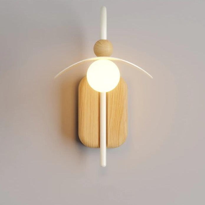 Flower Wall Lamp | Wood & Metal, Knob Switch - JUGLANA