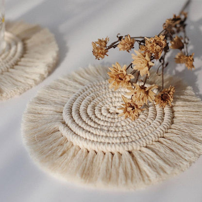 Handmade Macrame Coaster | Organic Cotton | Handmade - JUGLANA