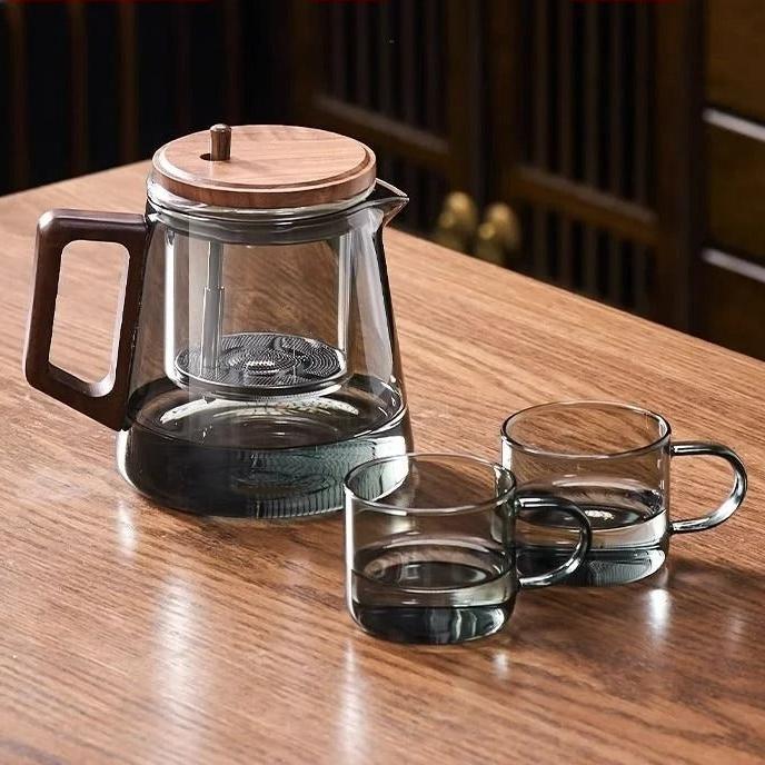 Small Office Tea Can | Glass & Wood