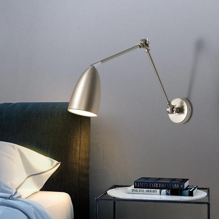 Danish Wall Lamp | Brushed Metal