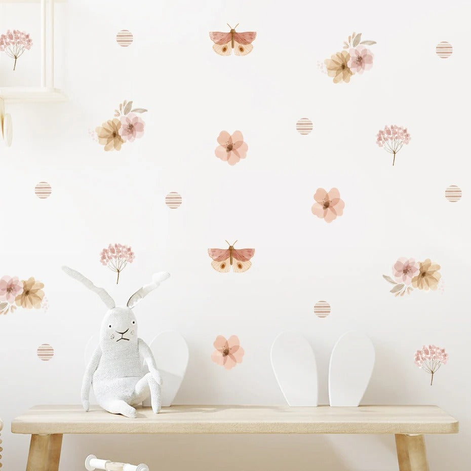 Bloemen muurstickers | Scandinavisch ontwerp