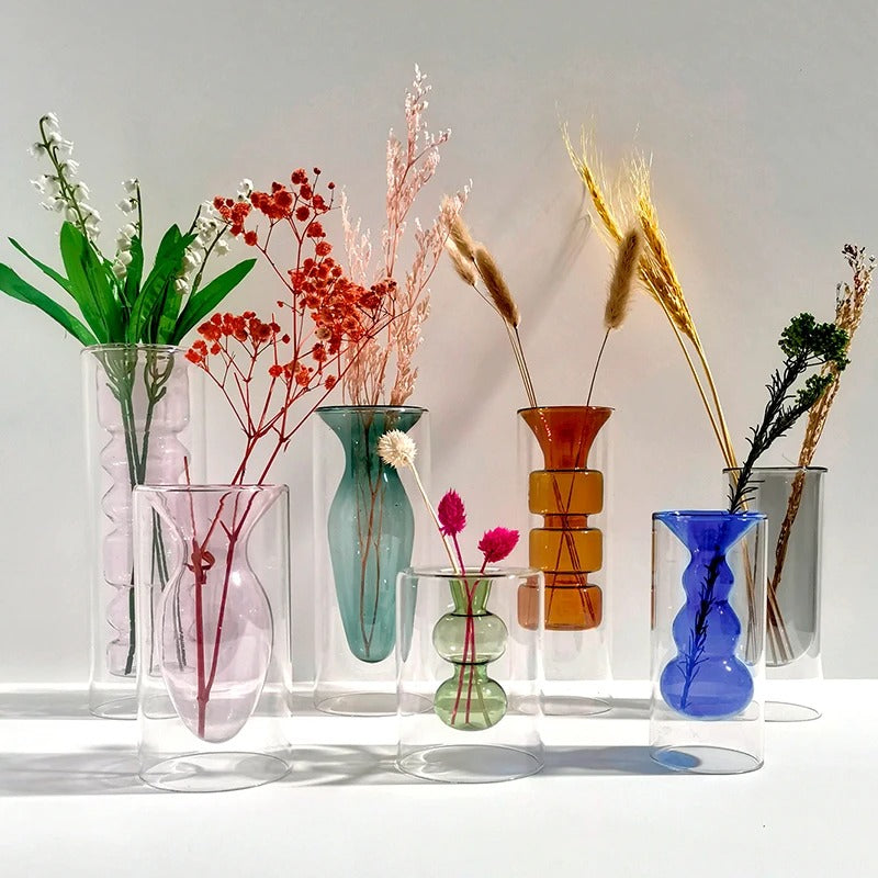 Buet dobbel vase | Abstrakt design