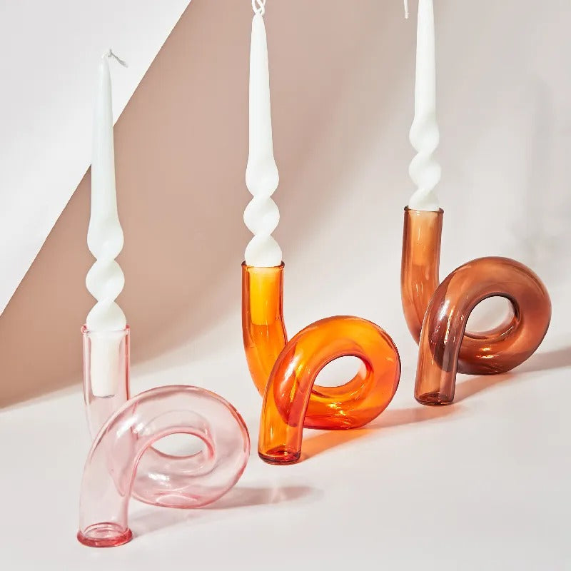 Jarrón de tubo curvo | Diseño abstracto