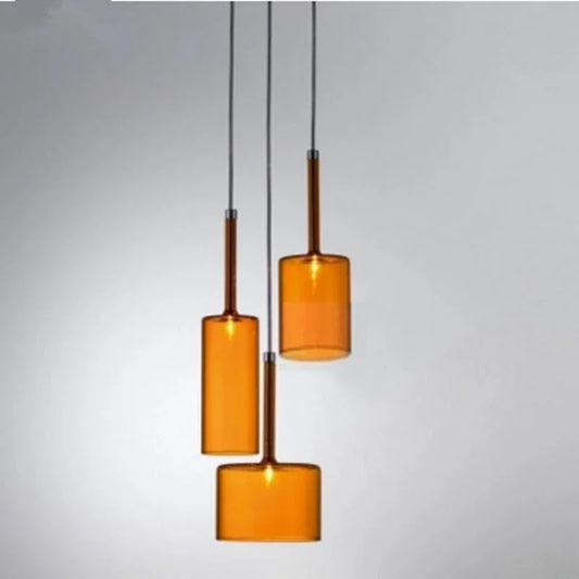 Włoska kolorowa minimalistyczna lampa | Pełne szkło