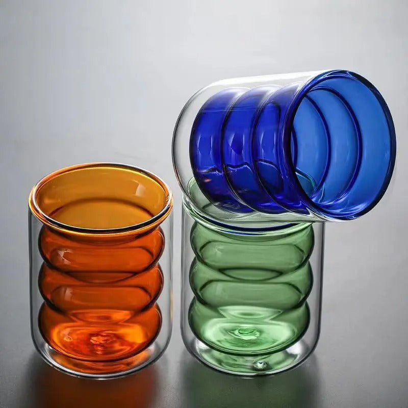 Colorful Double Layered Glasses | Full Glass