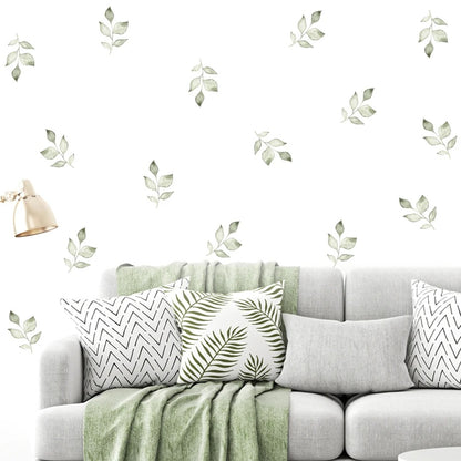 Green Leaves Wall Stickers | Nordic Design