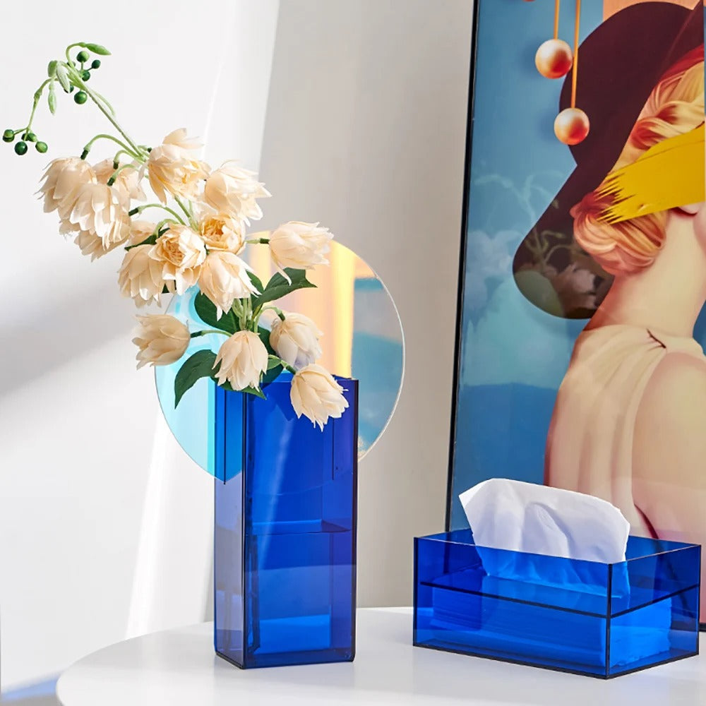 Vase acrylique voyant | Conception abstraite