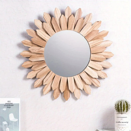 Wooden Sun Mirror | Full Wood