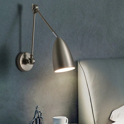 Danish Wall Lamp | Brushed Metal