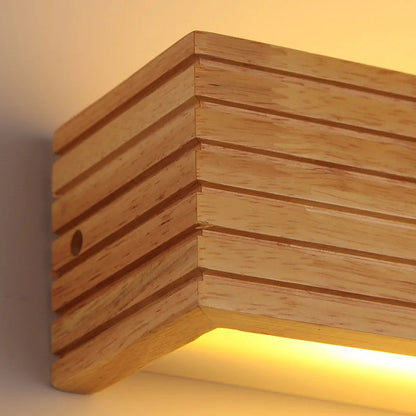 Modern Corridor Wall Lamp | Full Wood