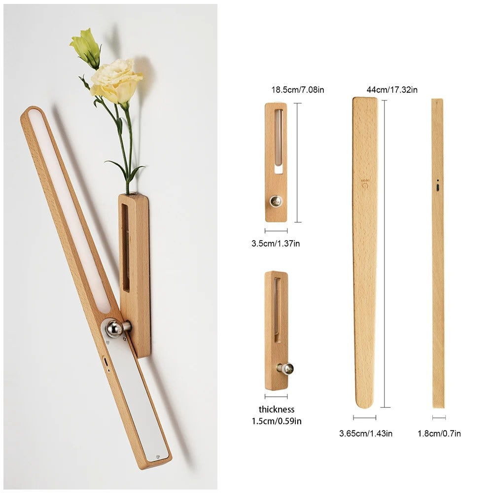 Wooden Flower Wall Lamp | 360° Rotatable