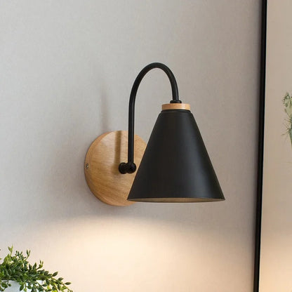 Nordic Bell Wall Lamp | Wood & Metal