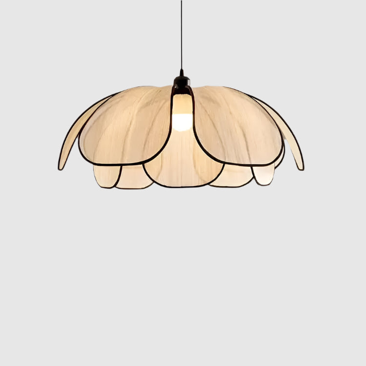 Vintage Lotus Esszimmerlampe | Handgewebt