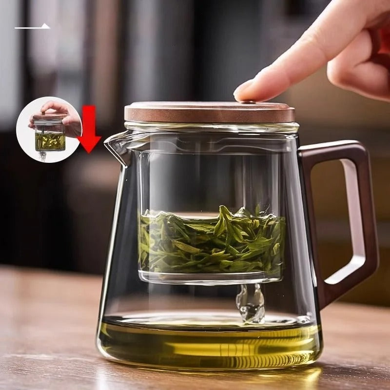 Small Office Tea Can | Glass & Wood