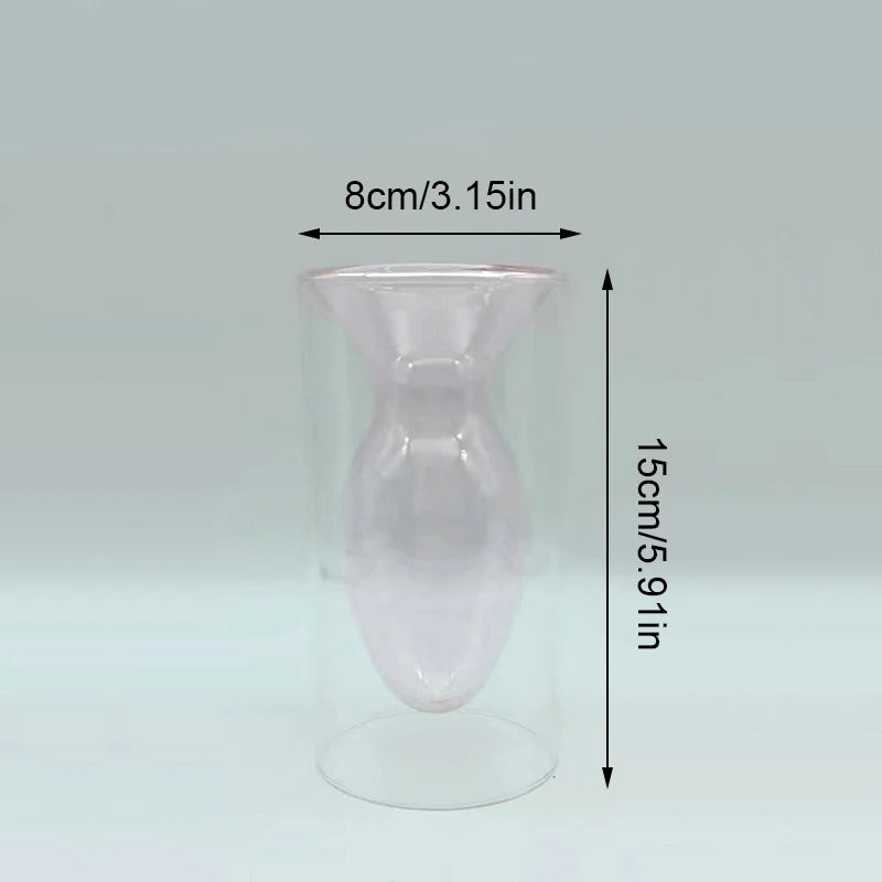 Zaobljena dvostruka vaza | Apstraktni dizajn