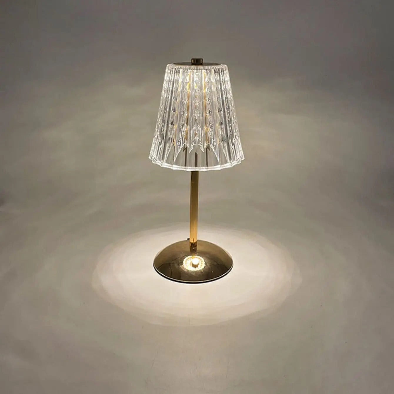 Classic Crystal Table Lamp | Metal & Glass