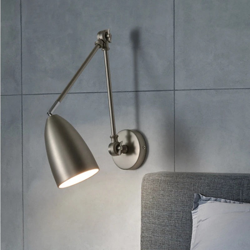 Danish Wall Lamp | Brushed Metal