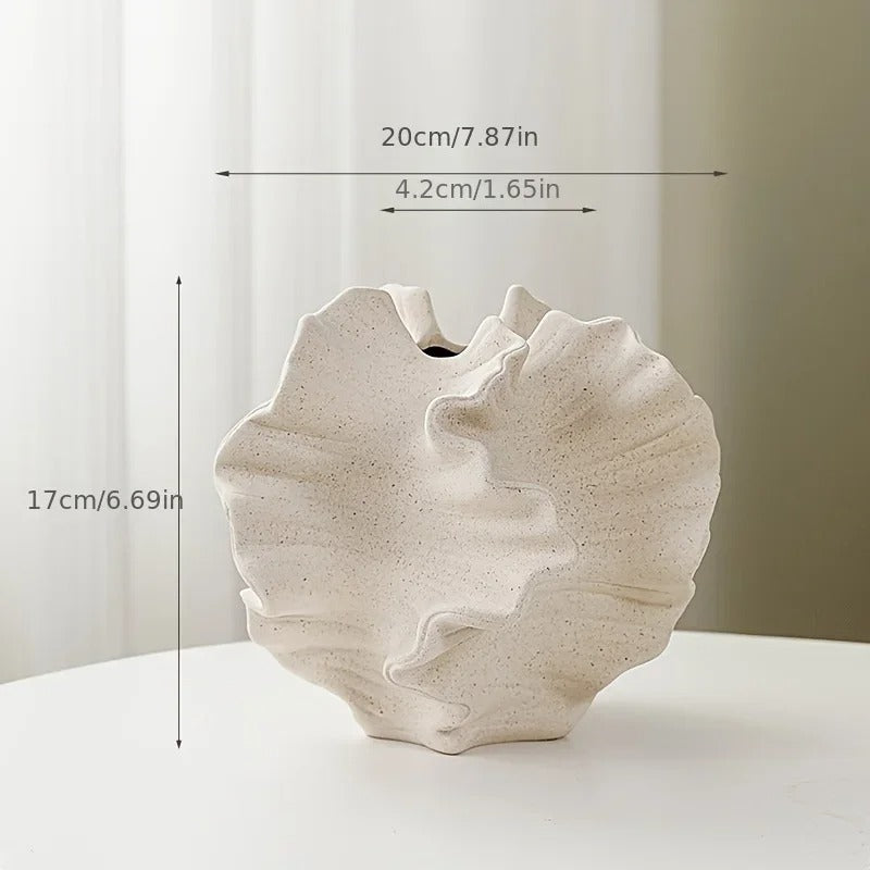 Nordic Minimalistic Coral Vase | Ceramic