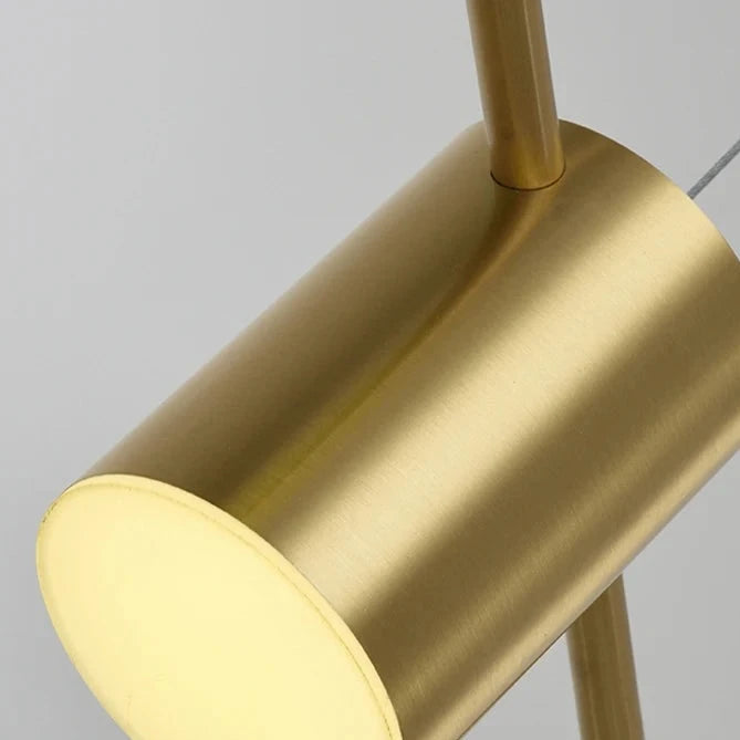 Lámpara de araña moderna con punto de barra | Metal completo