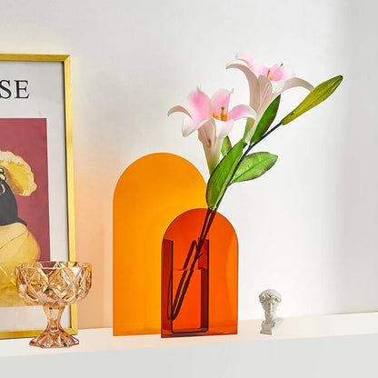 Jaskrawy wazon akrylowy | Abstrakcyjny projekt