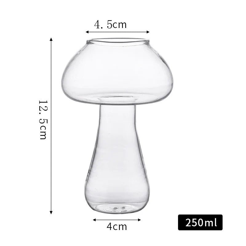 Mushroom Cocktail Glass | With Straw