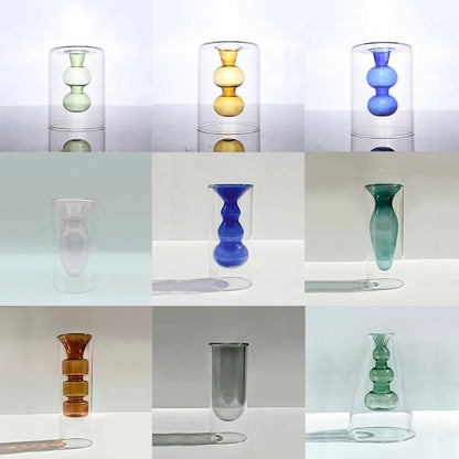 Zaobljena dvostruka vaza | Apstraktni dizajn