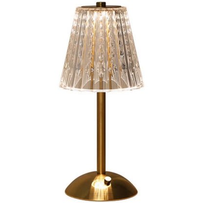 Classic Crystal Table Lamp | Metal & Glass