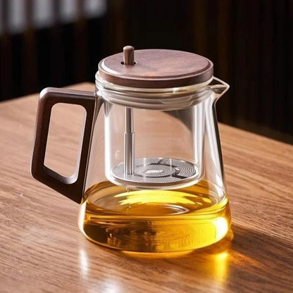 Small Office Tea Can | Glass & Wood