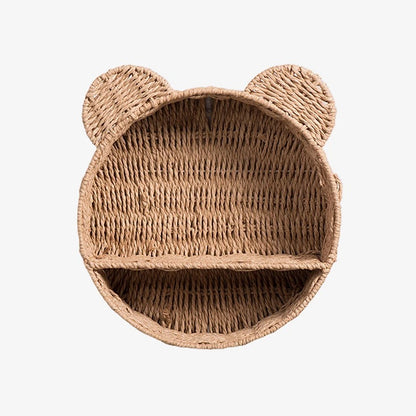 Animale Shape Wall Shelves | Natural Rattan