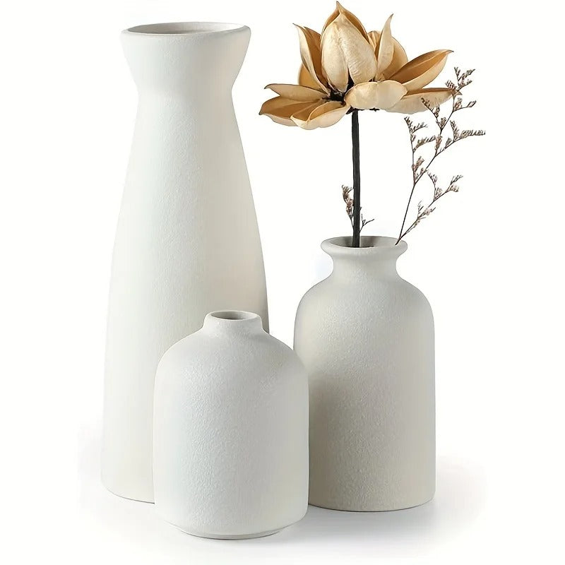 3 x Nordic Flower Vase Set | Ceramic