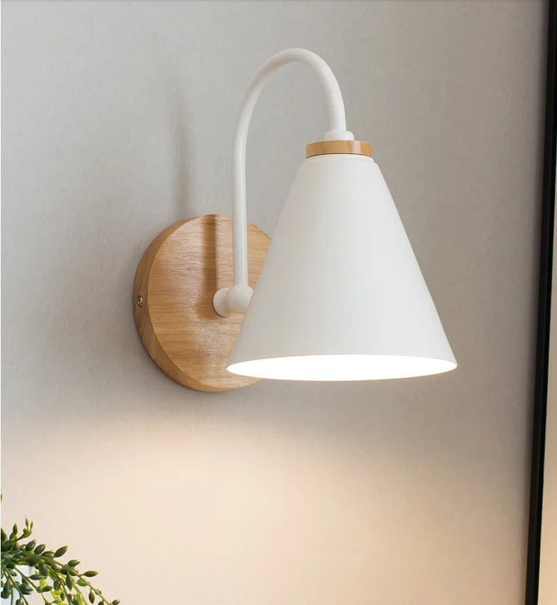 Nordic Bell Wall Lamp | Wood & Metal