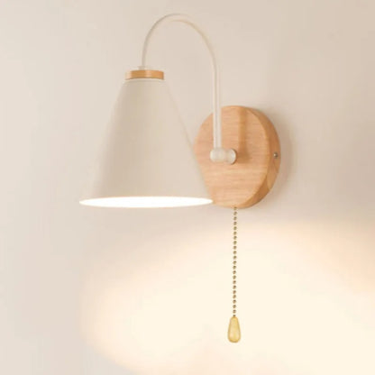 Nordic Bell Wall Lamp | Wood & Metal